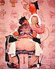 Norman Rockwell Canvas Paintings - The Tattooist